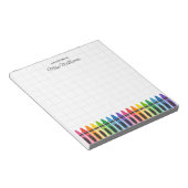 Bloc-note Teacher Appreciation Colorful Crayon Custom (Incliné)