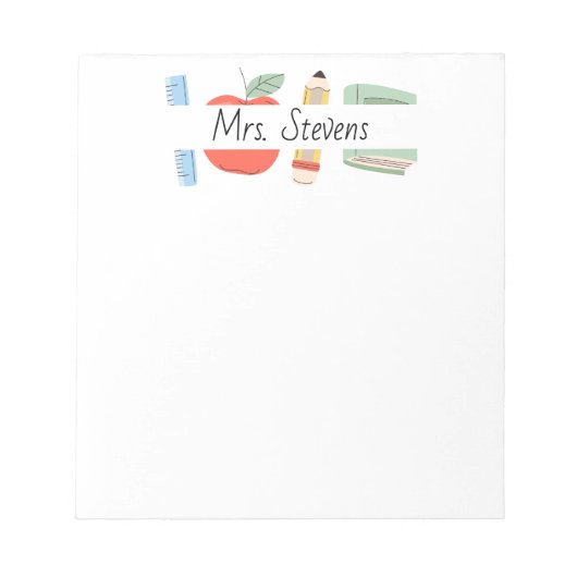 Bloc-note Teacher Appreciation Notebook - Back to School (Devant)