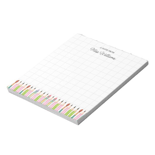 Bloc-note Teacher Appreciation Watercolor School Stationary  (Tourné)