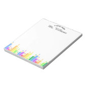 Bloc-note Teacher Classroom Pencil Custom Name (Tourné)