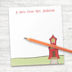 Bloc-note Teacher Custom School House Cute