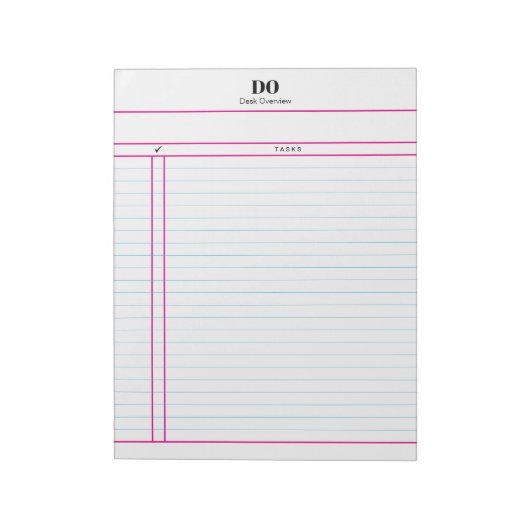 Bloc-note Teacher Monogram Daily To Do List Notepad (Tourné)