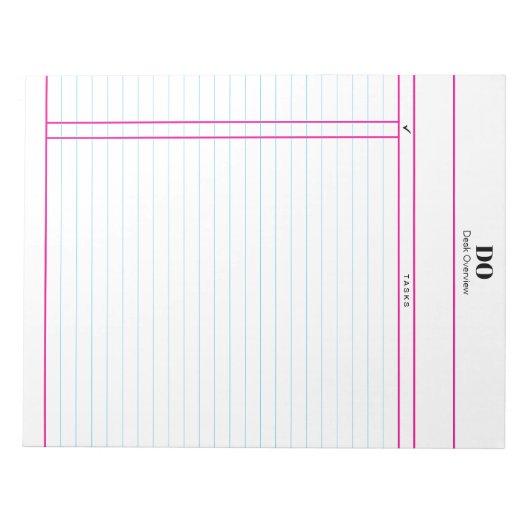 Bloc-note Teacher Monogram Daily To Do List Notepad (Devant)