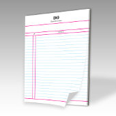 Bloc-note Teacher Monogram Daily To Do List Notepad