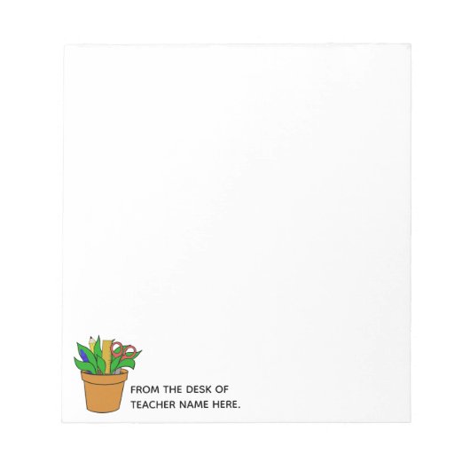 Bloc-note Teacher Notepad with Name Personalization (Devant)