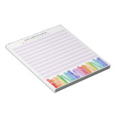 Bloc-note Teacher's Rainbow Colors Books Custom  (Incliné)