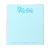 Bloc-note Teal And Blue Bow With Sunburst (Devant)