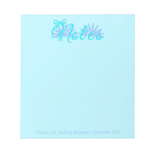 Bloc-note Teal And Blue Bow With Sunburst (Devant)