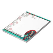 Bloc-note Teal and Red Roses Sugar Skulls (Tourné)