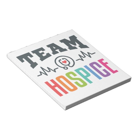 Bloc-note Team Hospice Nurse Social Worker Physician Manager (Incliné)