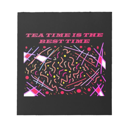 Bloc-note Teatime est le meilleur temps art design (Devant)