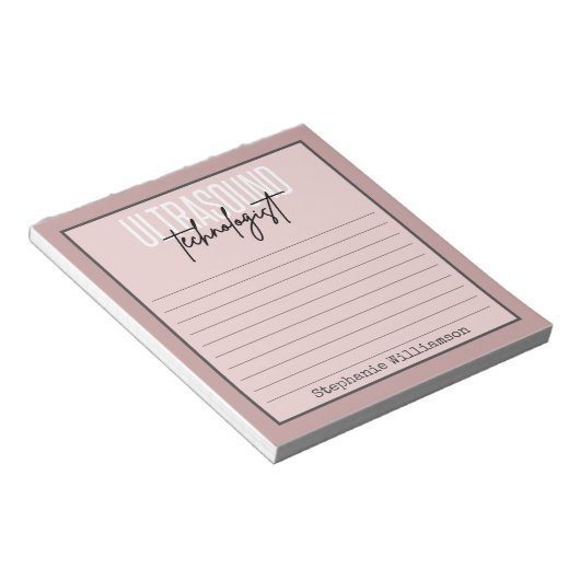 Bloc-note Technicien technologue spécialisé en ultrasons (Incliné)