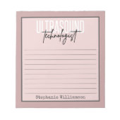 Bloc-note Technicien technologue spécialisé en ultrasons (Devant)