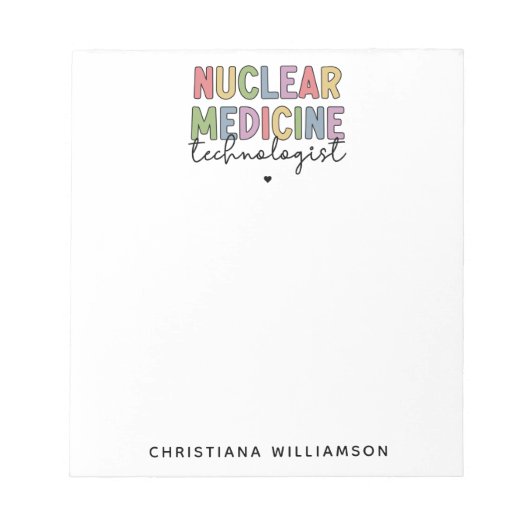 Bloc-note Technologue en médecine nucléaire sur mesure CNMT  (Devant)