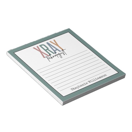 Bloc-note Technologue spécialisé en radiographie Xray Tech (Incliné)