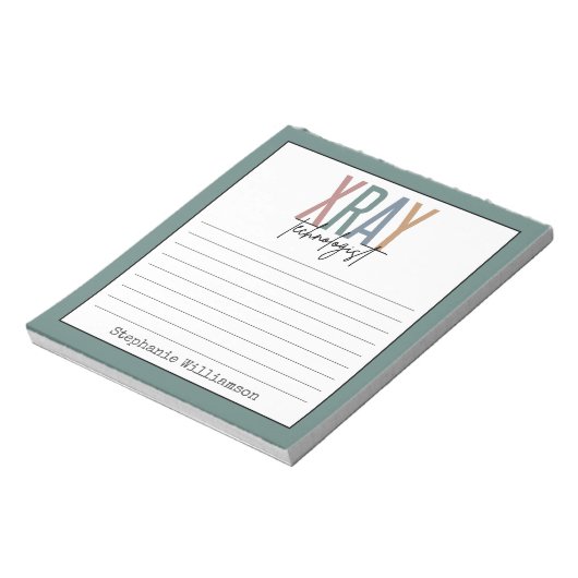 Bloc-note Technologue spécialisé en radiographie Xray Tech (Tourné)