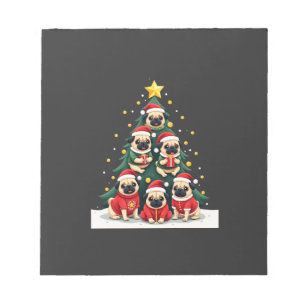 Bloc-note Teckels de Noël Arbre de Noël Mignon Xmas (4)