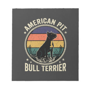 Bloc-note Teckkel Pit Bull Américain Vintage Sunset Rope