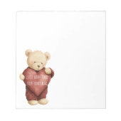 Bloc-note Teddy Bear Red Heart (Devant)