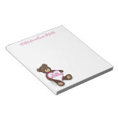 Bloc-note Teddy Bear Valentine's Day mignonne Teddy Bear Cus (Incliné)
