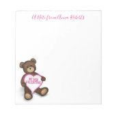 Bloc-note Teddy Bear Valentine's Day mignonne Teddy Bear Cus (Devant)