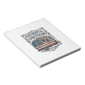 Bloc-note Tee-shirt graphique vectoriel de camping-car patri (Incliné)