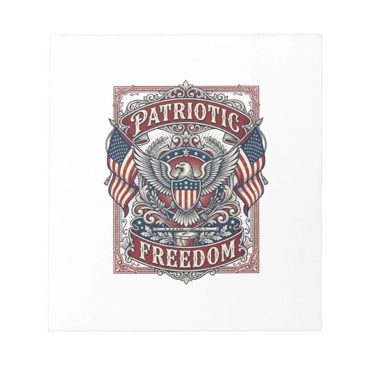 Bloc-note Tee-shirt graphique vectoriel de défilé patriotiqu (Devant)