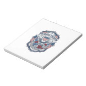 Bloc-note Tee-shirt graphique vectoriel de fleuriste patriot (Tourné)