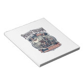 Bloc-note Tee-shirt graphique vectoriel de ver de livre de p (Incliné)