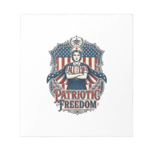 Bloc-note Tee-shirt graphique vectoriel infirmière patriotiq