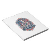 Bloc-note Tee-shirt graphique vectoriel jardin papillon patr (Incliné)