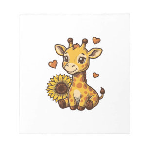 Bloc-note Tee-shirt vintage gravure bébé girafe mignon tourn