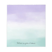 Bloc-note Teinture à l'aquarelle violet à la menthe (Devant)