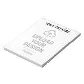 Bloc-note Téléchargez votre conception et votre texte (Tourné)