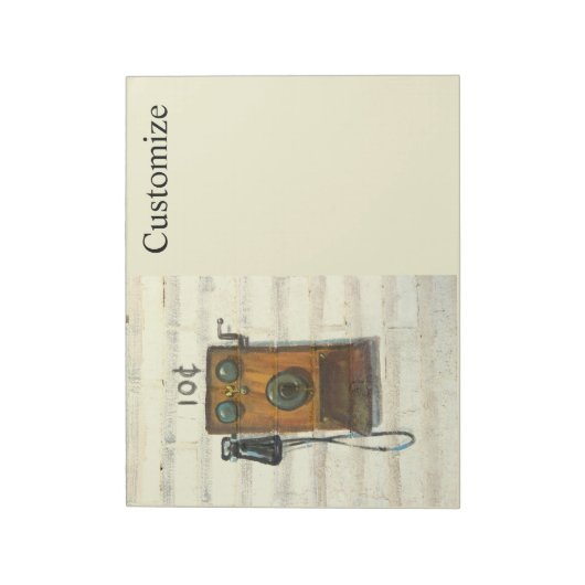 Bloc-note téléphone antique (Tourné)