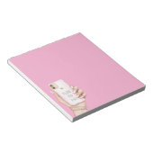 Bloc-note Téléphone chic fille ongles roses (Incliné)