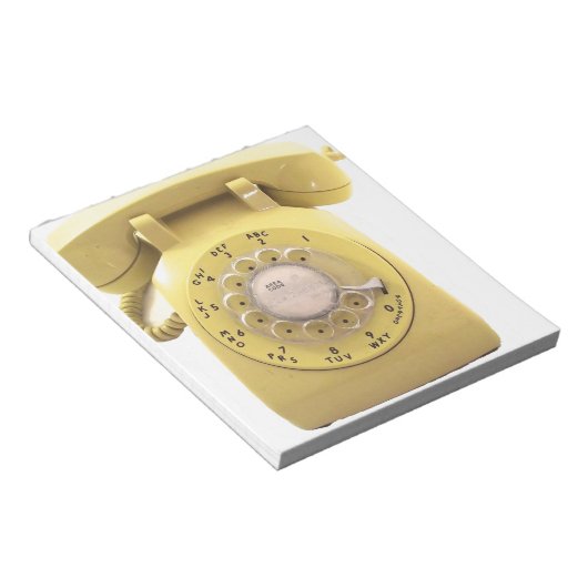 Bloc-note Téléphone Rotary jaune (Incliné)