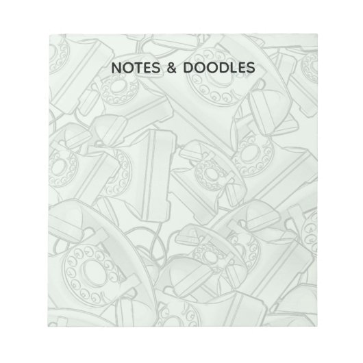 Bloc-note Téléphones Rétro Notes et Gribouillis (Devant)