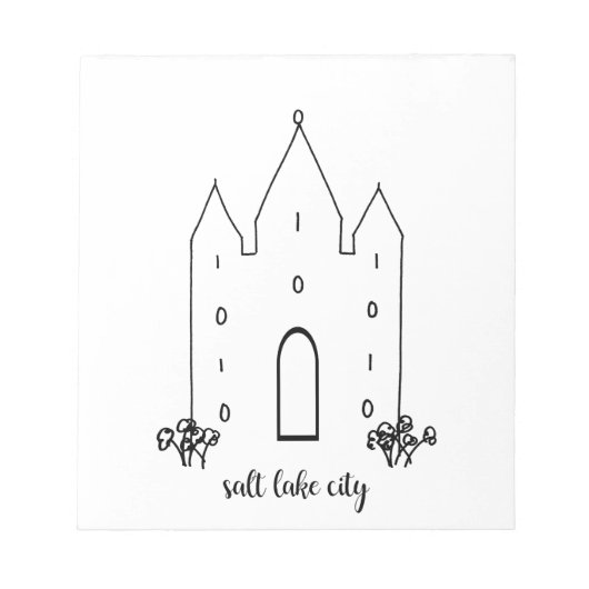 Bloc-note temple de salt lake city utah simple moderne (Devant)