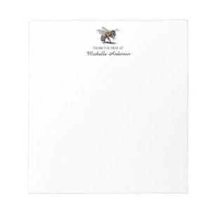 Bloc-note Tendance Personnalisé Du bureau de l'abeille à mie