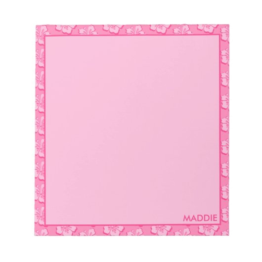 Bloc-note Tendance Prépa Rose Floral Tropical (Devant)