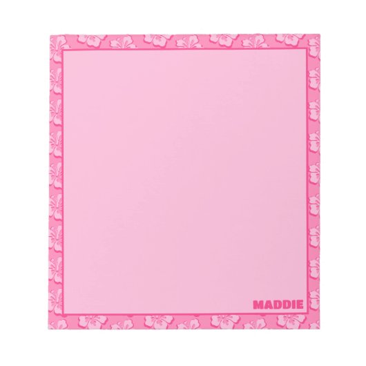 Bloc-note Tendance Prépa Rose Floral Tropical  (Devant)