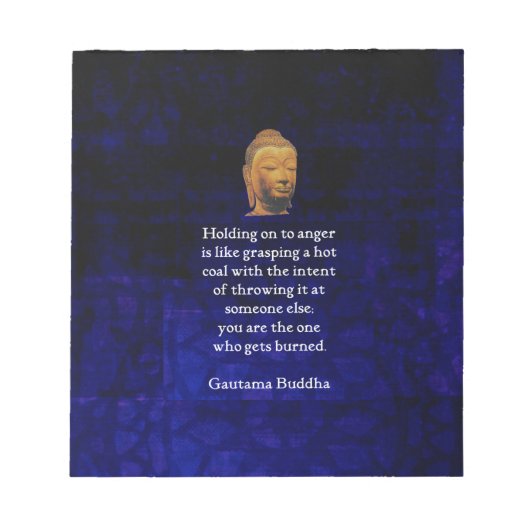 Bloc-note Tenir À La Colère Citation De Bouddha Inspirationn (Devant)
