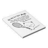 Bloc-note Tennis (Incliné)