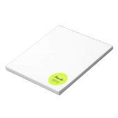 Bloc-note Tennis ball nom personnalisé & texte (Tourné)