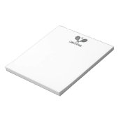 Bloc-note Tennis Thème Simple Moderne Nom Monogramme (Tourné)