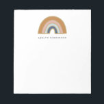 Bloc-note Terme Bohemian Rainbow Nom personnalisé<br><div class="desc">Terre Bohême Arc-en-ciel Nom personnalisé Bloc-notes</div>