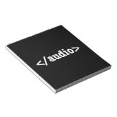 Bloc-note Terminer le code HTML5 audio (Incliné)