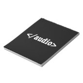 Bloc-note Terminer le code HTML5 audio (Tourné)