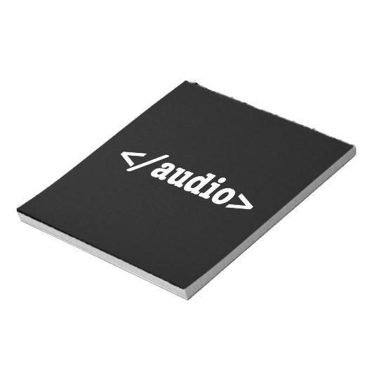 Bloc-note Terminer le code HTML5 audio (Tourné)